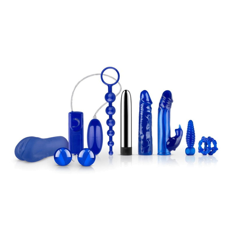 Kit di 9 sex toys nel colore blu