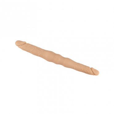 Dildo realistico doppio lungo 30 cm con diametro di 3 cm adatto per penetrazione vaginale e/o anale. In silicone.