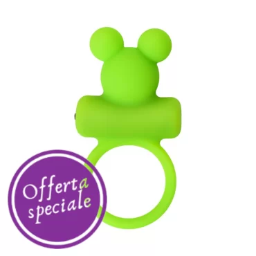 Anello vibrante per pene in silicone, verde, 8,1 cm, Ø 3,1 cmA-Toys di TOYFA Chio